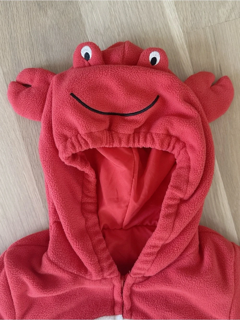 Kids Plush Crab Puffer Jacket Halloween Costume